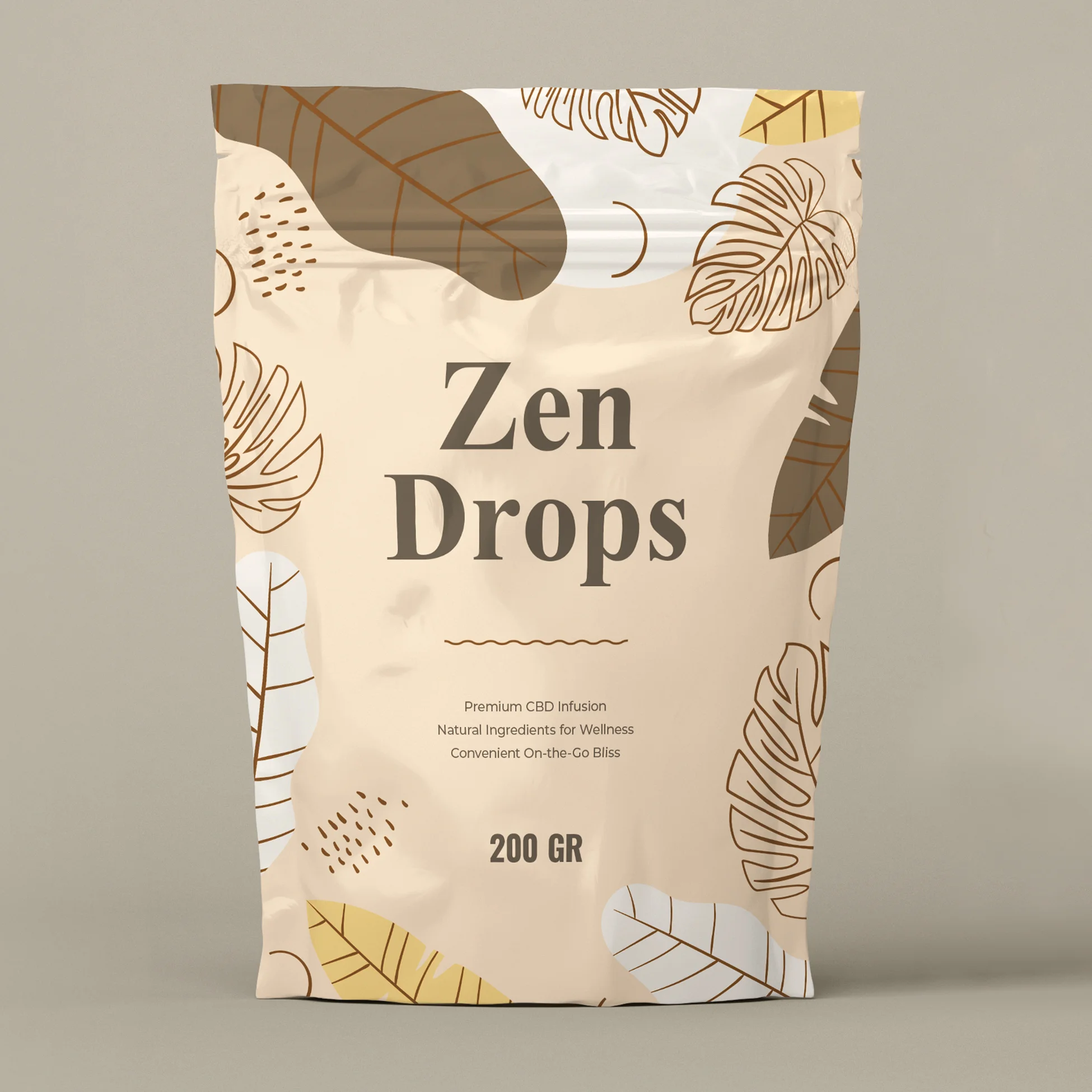 kraft mylar bags for our customer zen drops