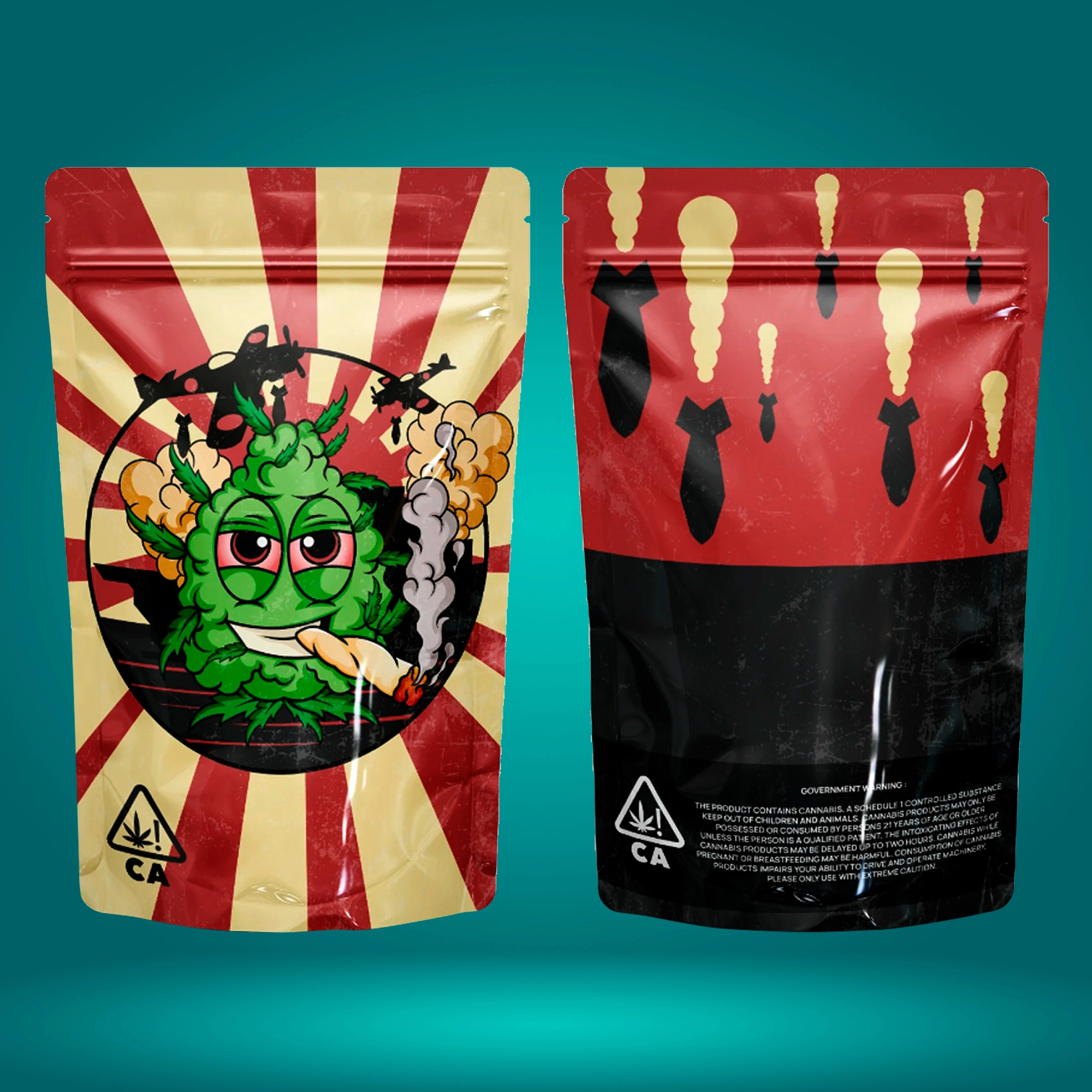 weed bags for weed products with tear notch feature